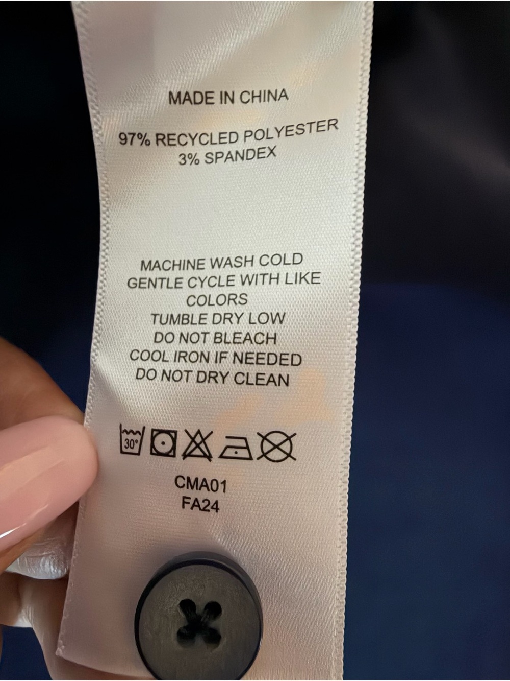 Quince Stretch Crepe Classic Trouser Pants Navy Size 10 30” High Rise - Picture 7 of 7